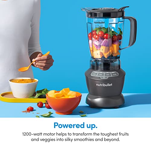 1200 Watt Food Blender Combo with Dishwasher Safe Plastic Pitcher