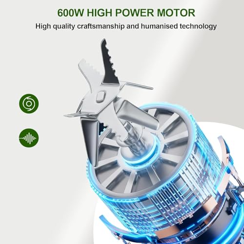 600W Food Processor for Slicing Shredding Chopping Kneading and Ice Crushing