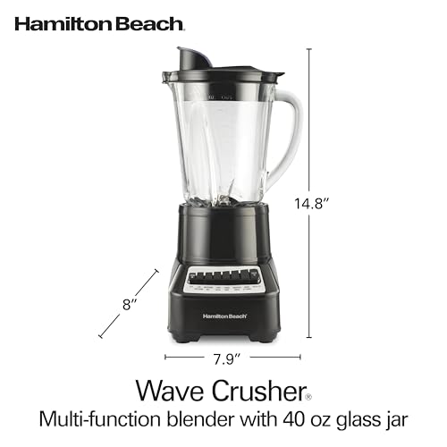 40 Oz Glass Jar Blender with 14 Functions for Blending and Pureeing