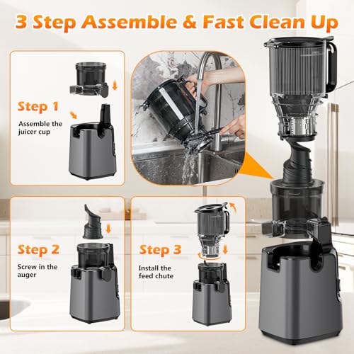 400W Two in One Cold Press Juicer with 5.8 Inch Chute for Nut Milk
