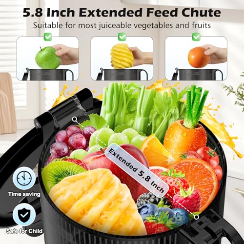 400W Two in One Cold Press Juicer with 5.8 Inch Chute for Nut Milk