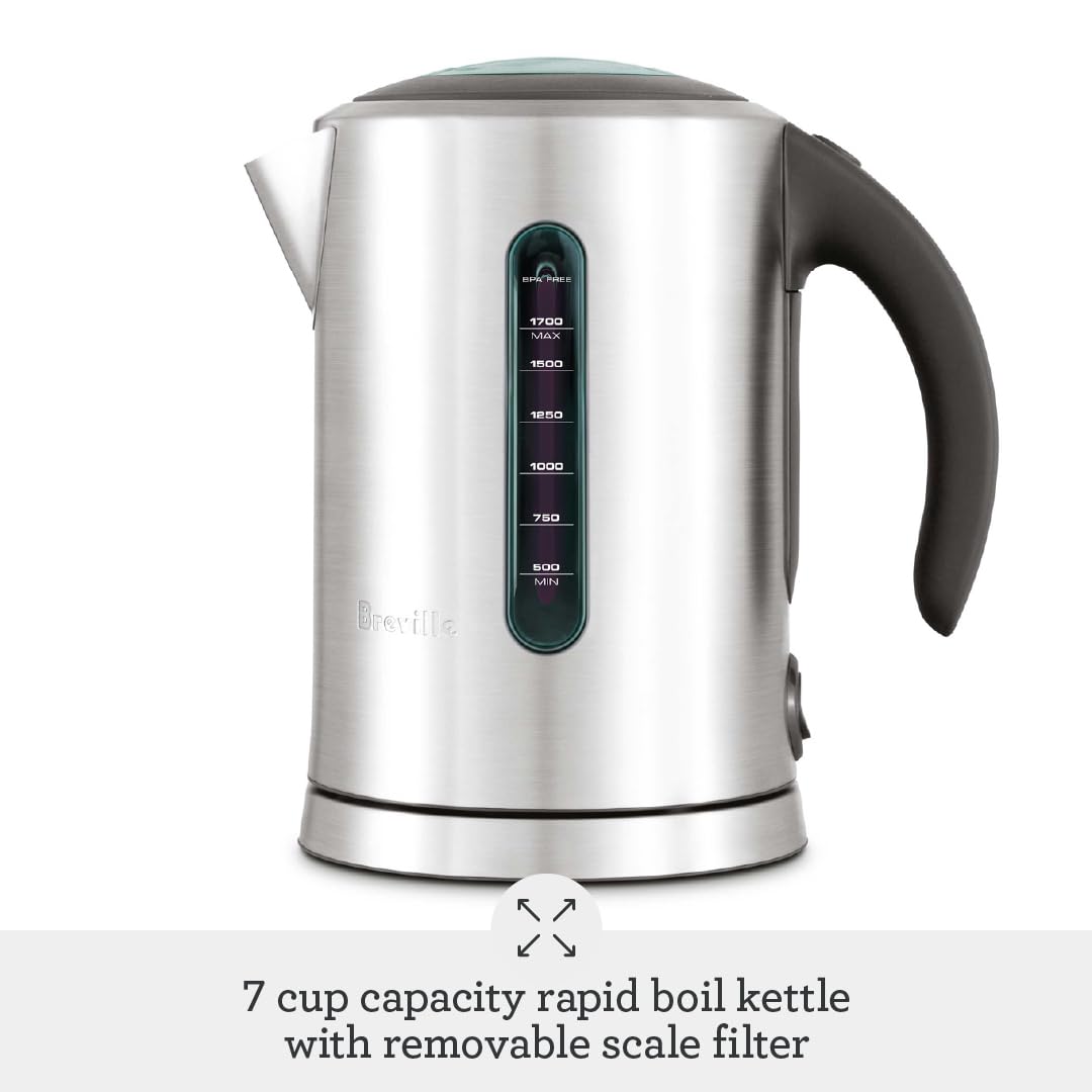 Stainless Steel Electric Water Kettle with Soft Open Lid