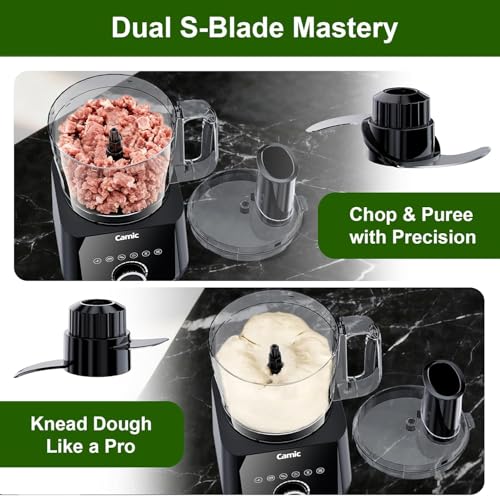 600W Food Processor for Slicing Shredding Chopping Kneading and Ice Crushing