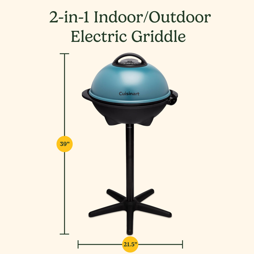 Two in One Portable Indoor Outdoor Electric Grill with Nonstick Surface