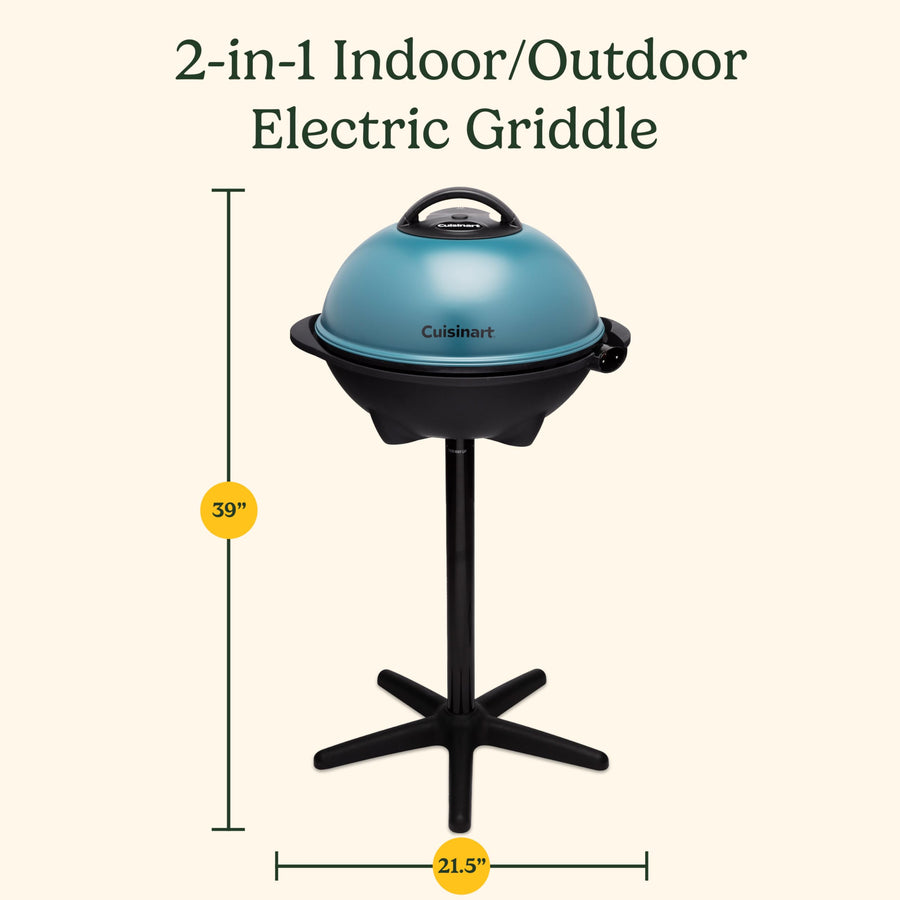 Two in One Portable Indoor Outdoor Electric Grill with Nonstick Surface