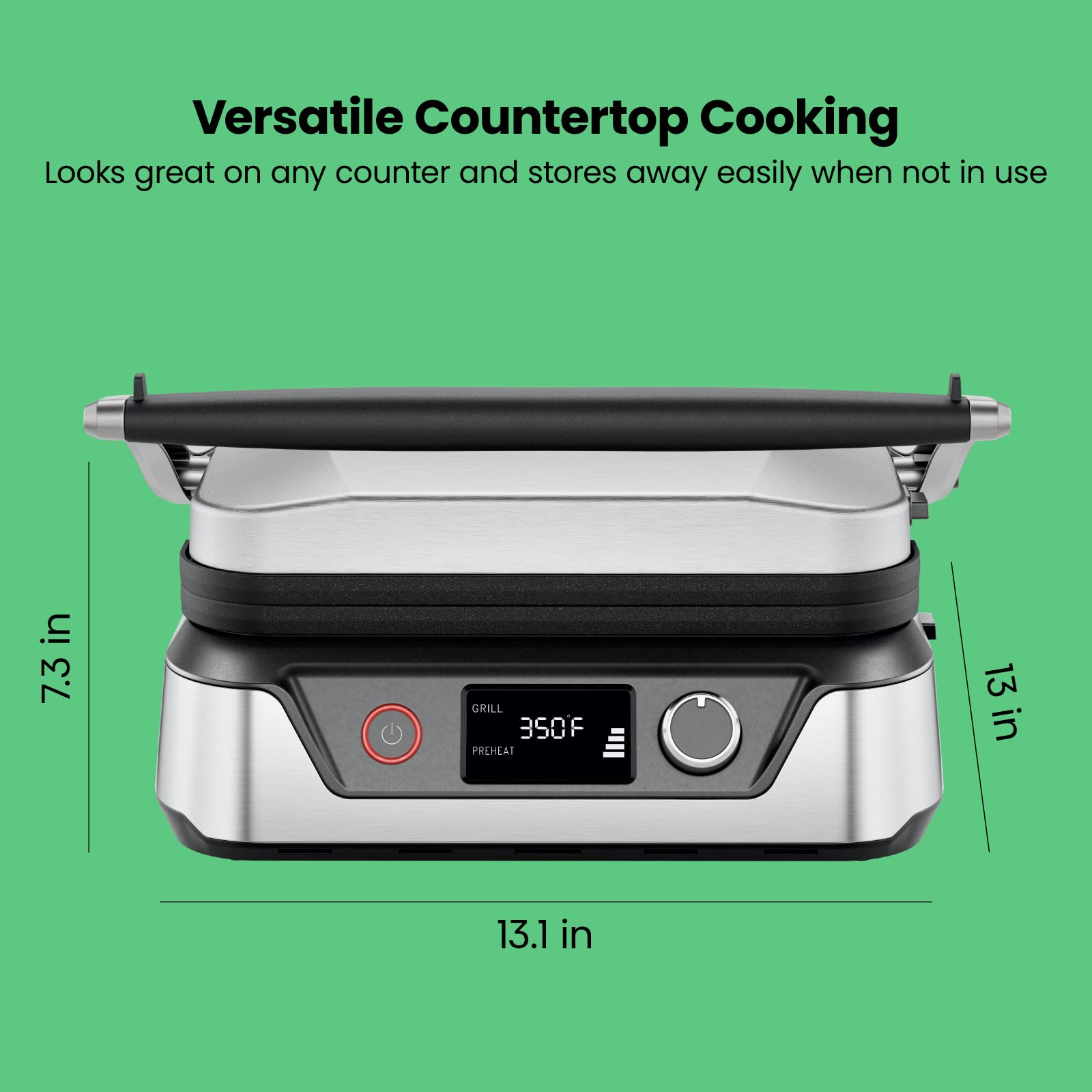 4 Slice Panini Press and Contact Grill with 180 Degree Opening