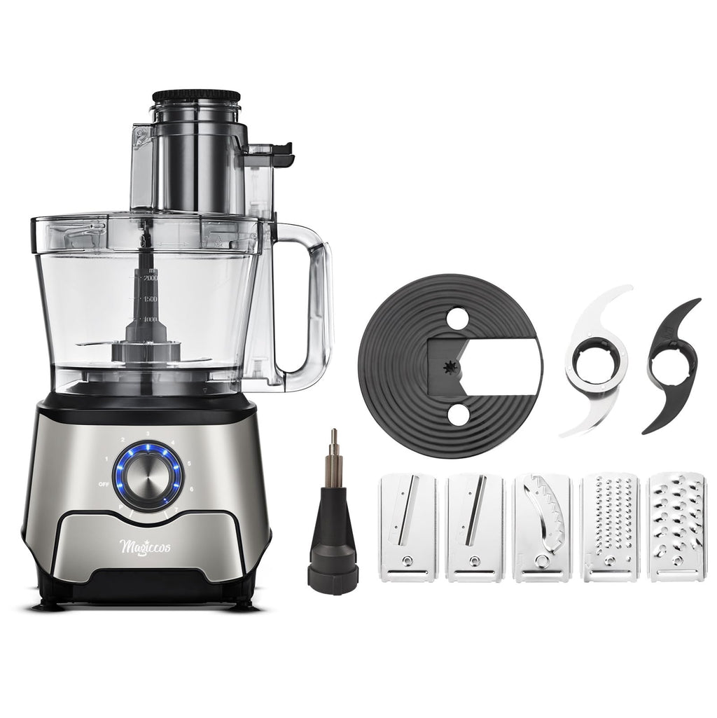 14 Cup Food Processor with French Fry Cutter Large Chute and Storage Drawer