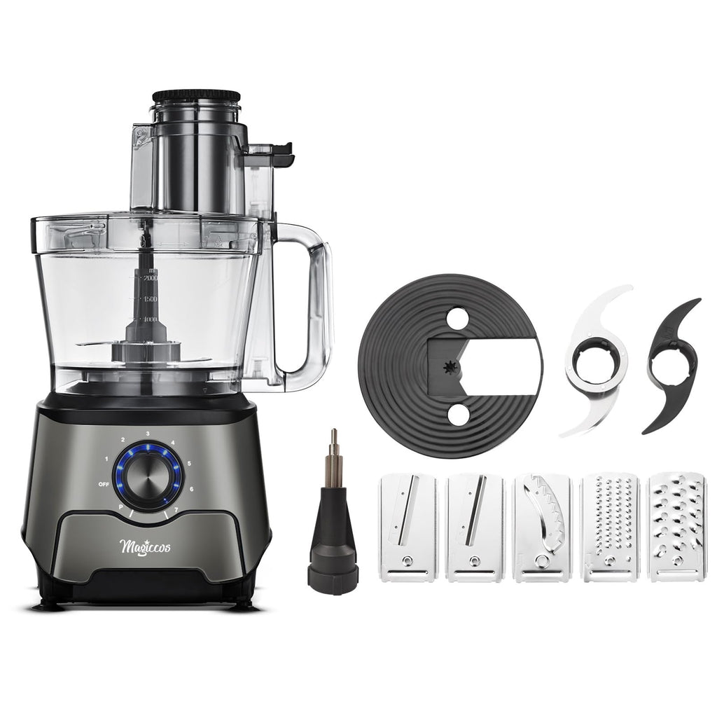 14 Cup Food Processor with French Fry Cutter Large Chute and Storage Drawer