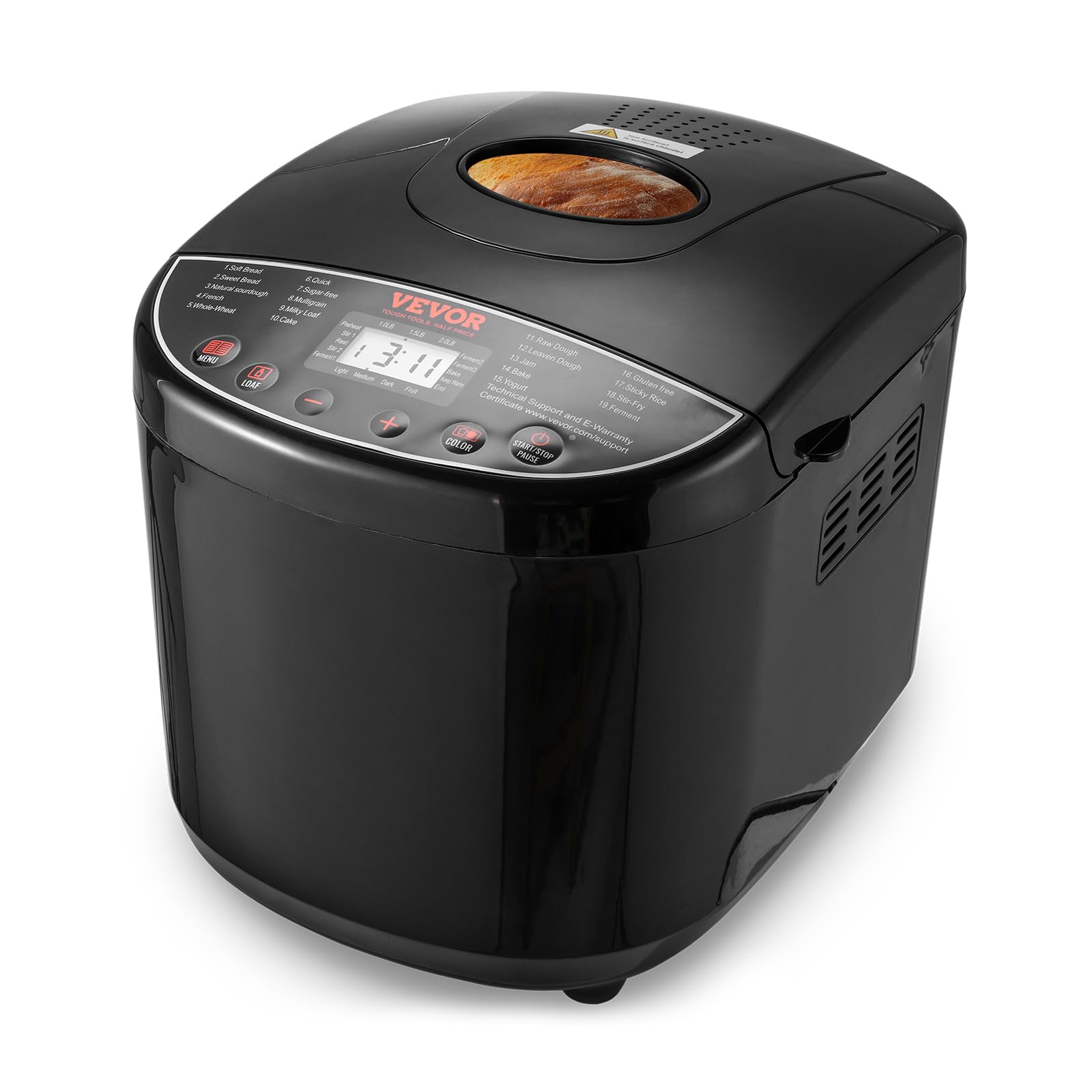 15 Function Bread Maker with Ceramic Pot and Delay Timer