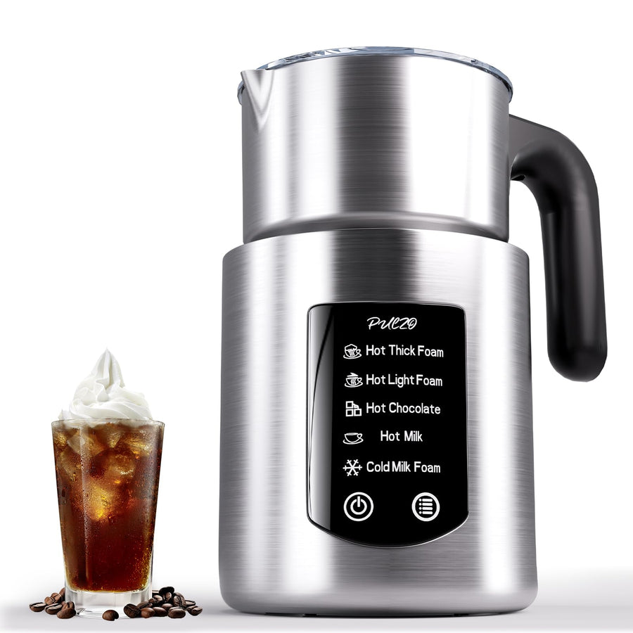 5 in 1 Electric Milk Frother and Steamer for Hot and Cold Foam