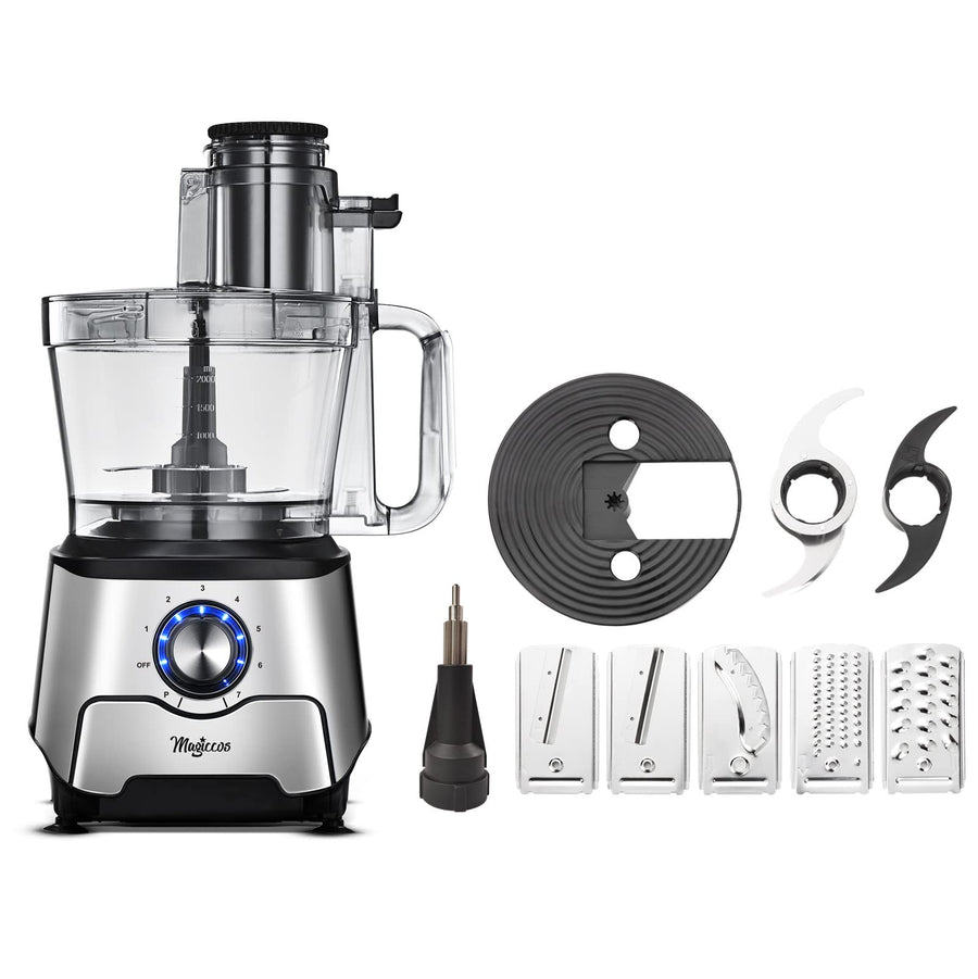 14 Cup Food Processor with French Fry Cutter Large Chute and Storage Drawer