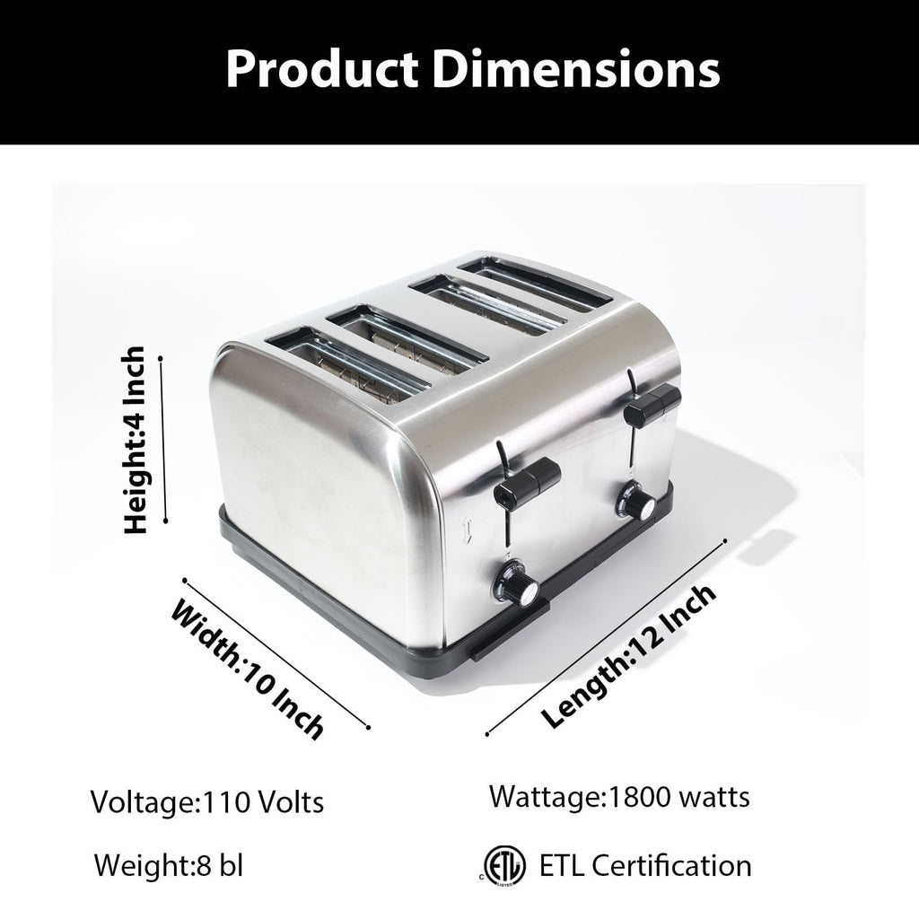 Commercial Grade 4 Slice Toaster