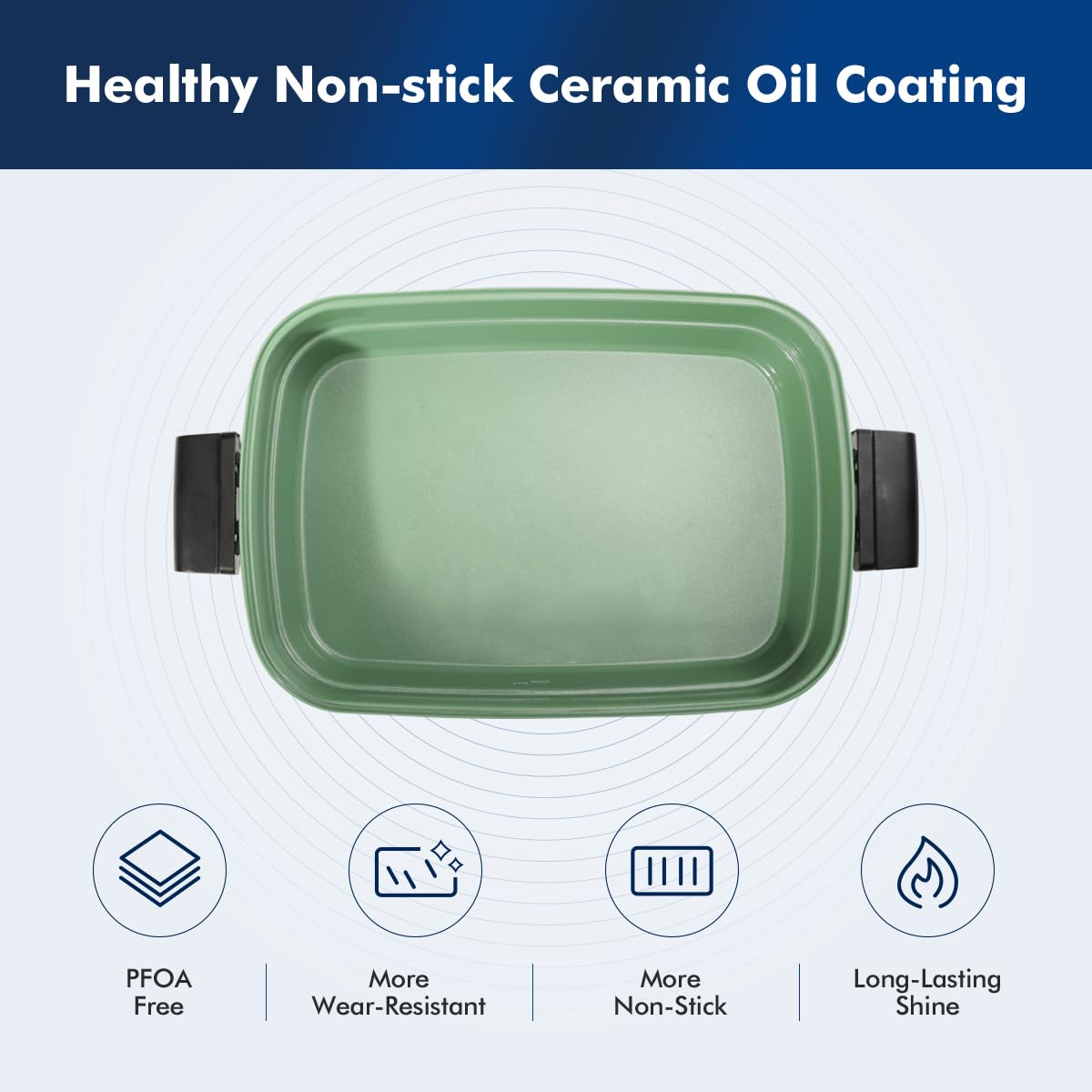 3 in 1 Electric Hot Pot with Grill Pan Steamer and Ceramic Coating
