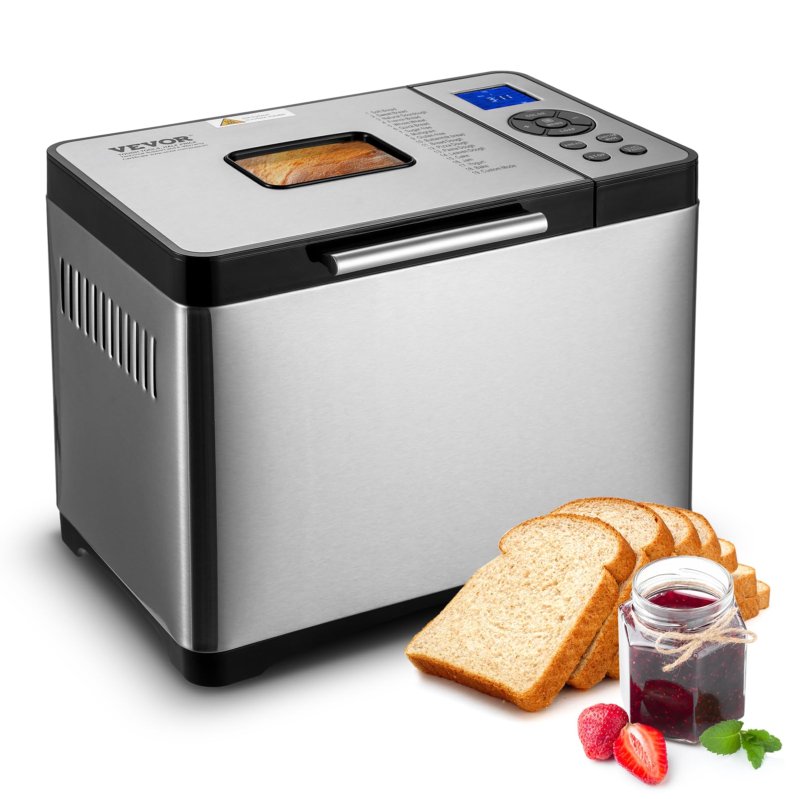 15 Function Bread Maker with Ceramic Pot and Delay Timer