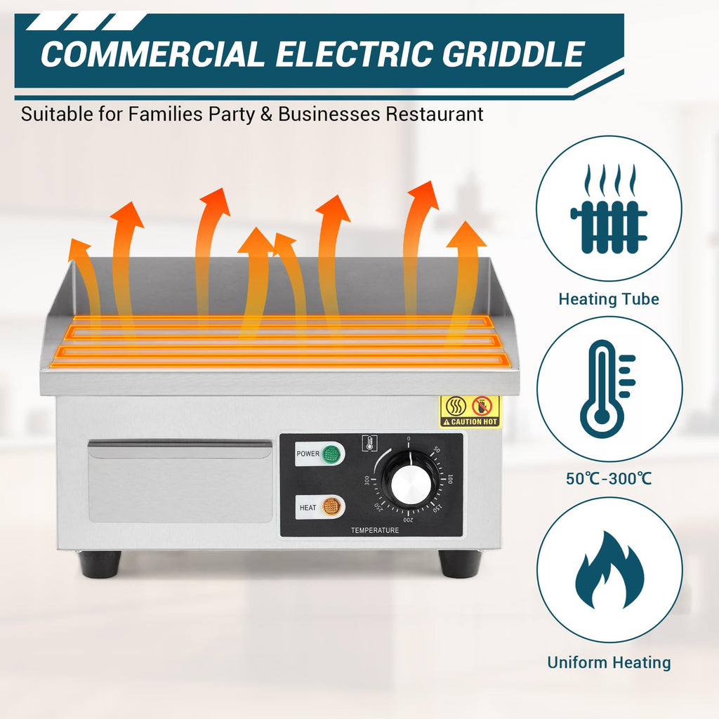 29 Inch 3000W Commercial Stainless Steel Electric Flat Top Griddle