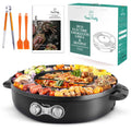 16.5 Inch Electric Hot Pot and Smokeless Korean BBQ Grill Combo