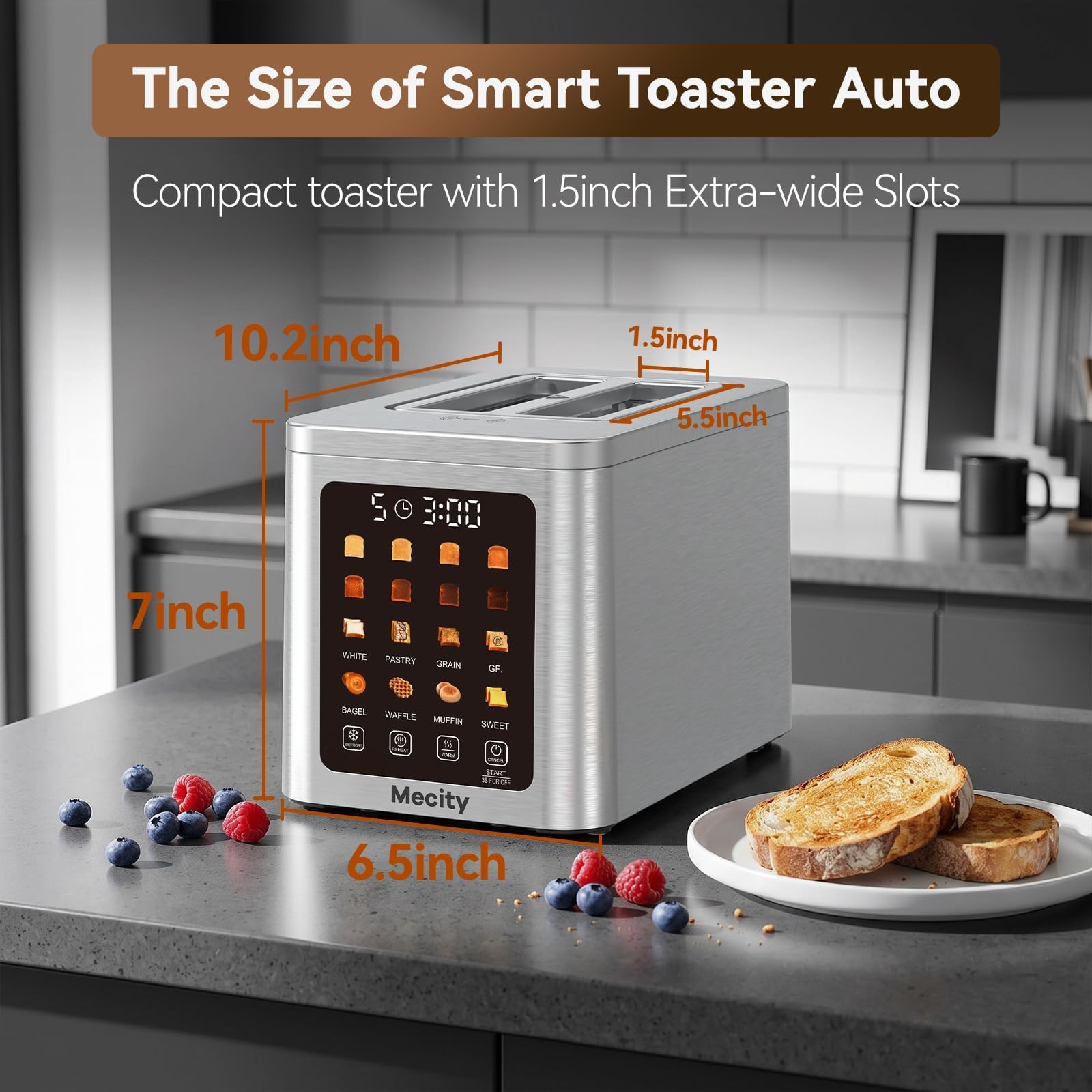 4 Slice Touchscreen Toaster with Dual Control
