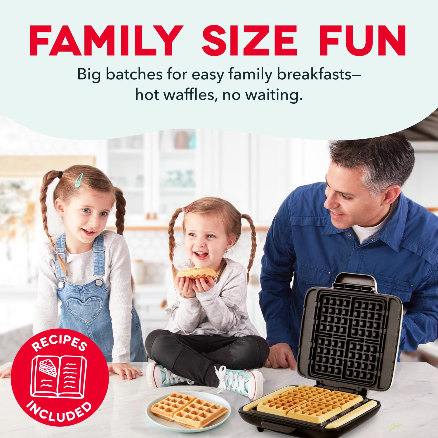 Deluxe No Drip Waffle Maker
