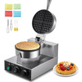 Commercial Stainless Steel Waffle Maker with Browning and Timer Control