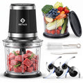 Two Speed Food Processor and Chopper Set with Two 4 Cup Bowls