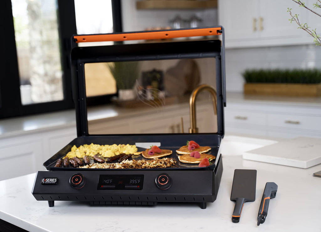 22 Inch Nonstick Electric Tabletop Griddle with Lid and Accessories