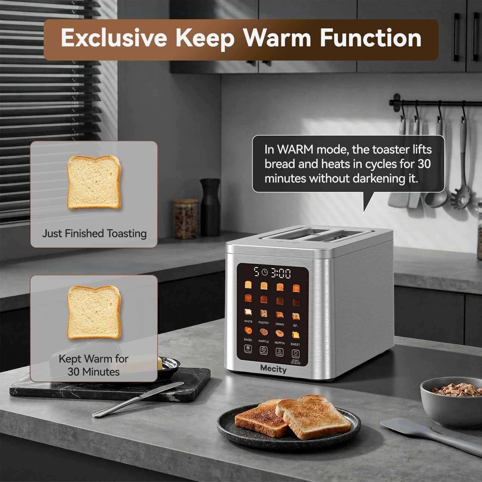 4 Slice Touchscreen Toaster with Dual Control