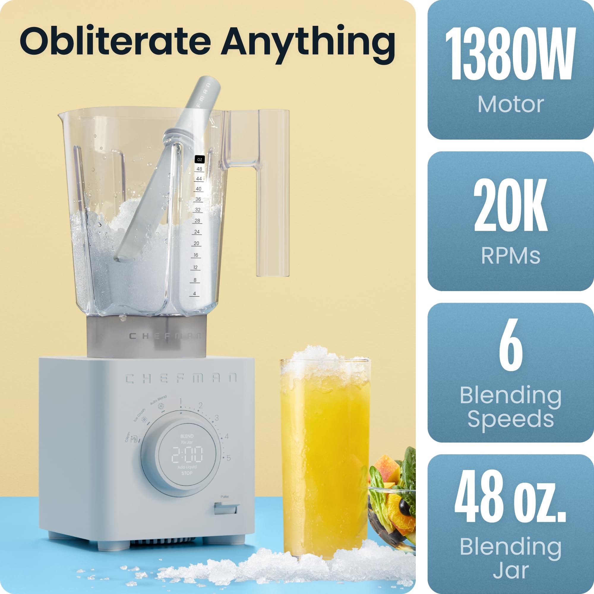 Watt Food Blender Combo with Safe Plastic Pitcher