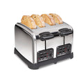 4 Slice Retro Stainless Steel Toaster with Wide Slots and Bagel Settings