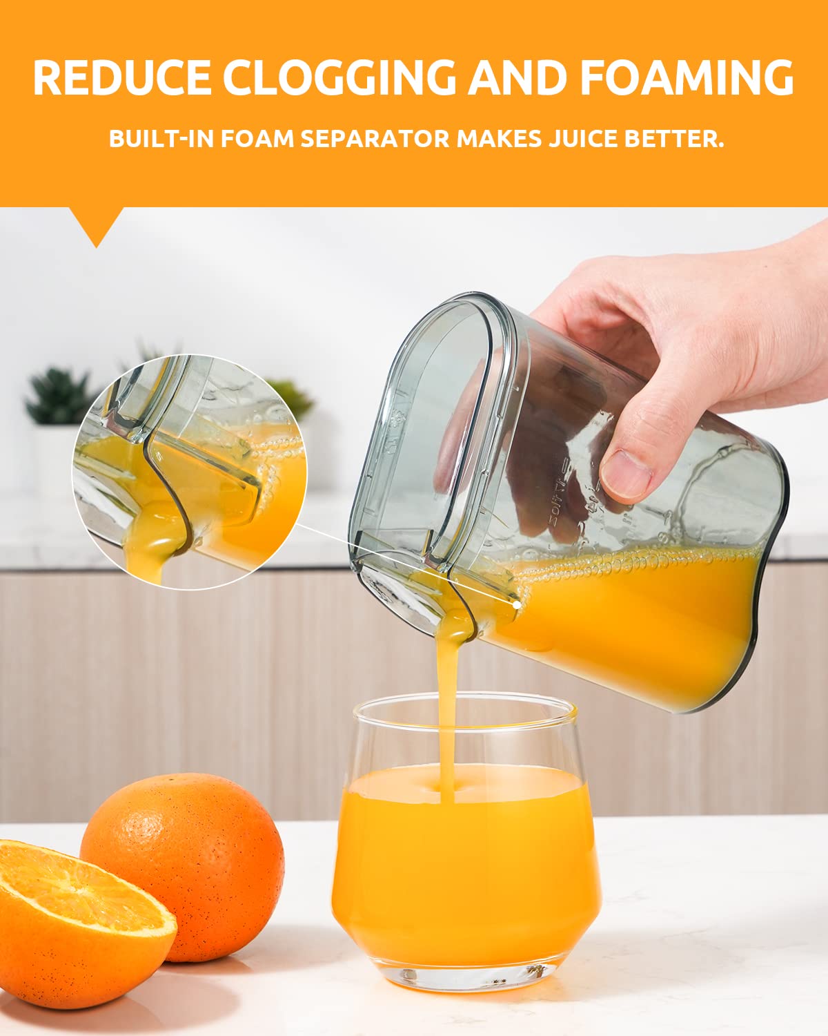 800W Dual Speed Centrifugal Juicer with 3 Inch Chute and Anti Drip