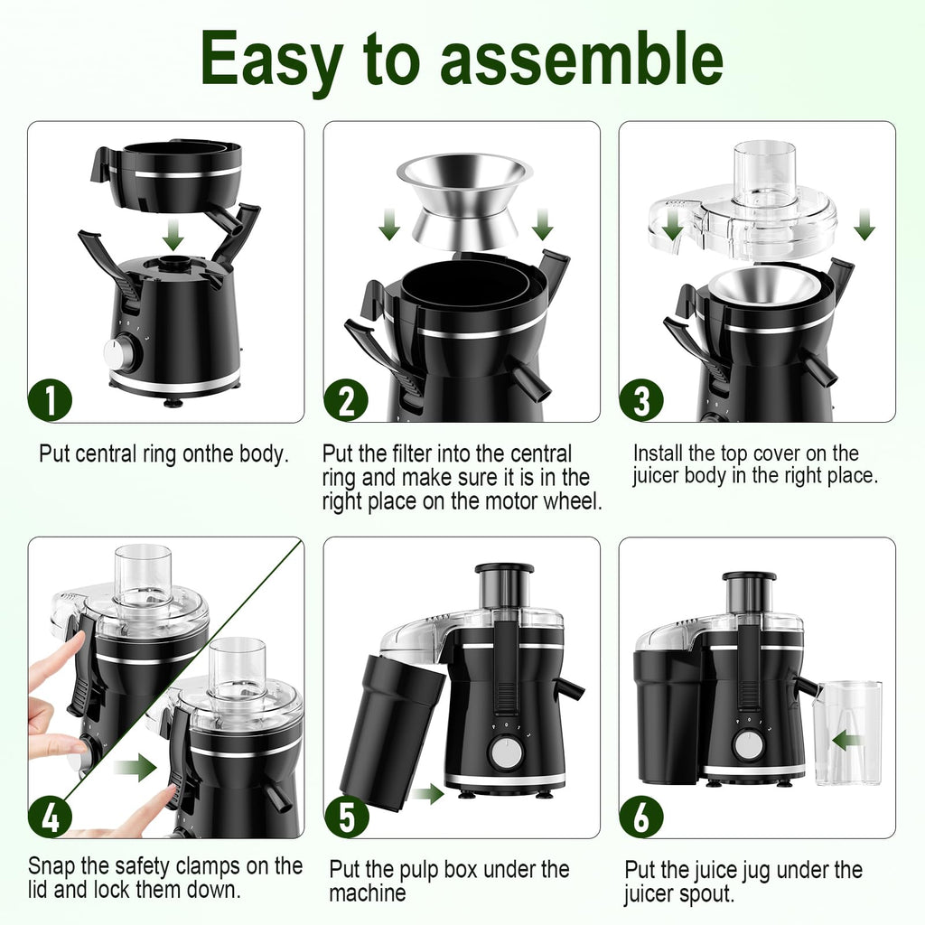 500W Centrifugal Juicer with Three Speeds and Three Inch Feed Chute