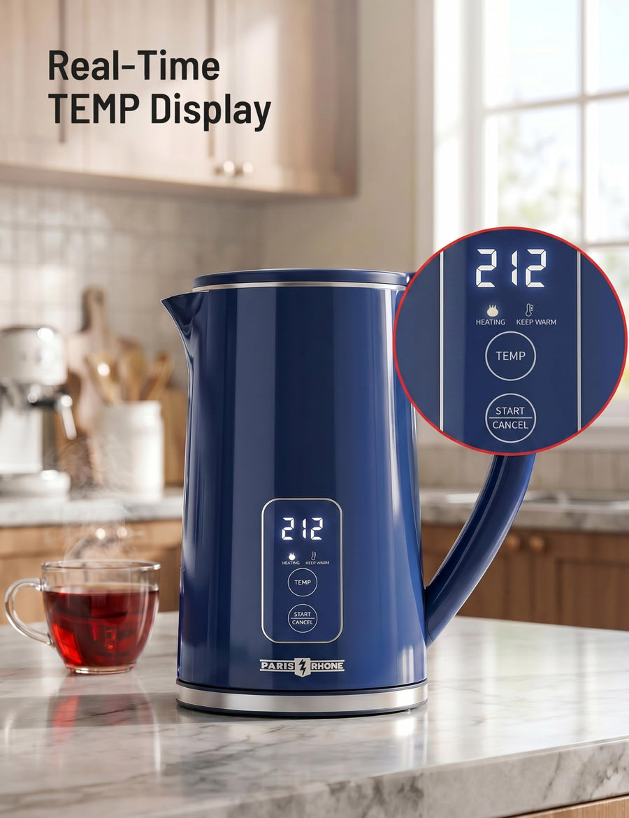 1.7L Digital Electric Kettle with Six Presets and Cool Touch Body