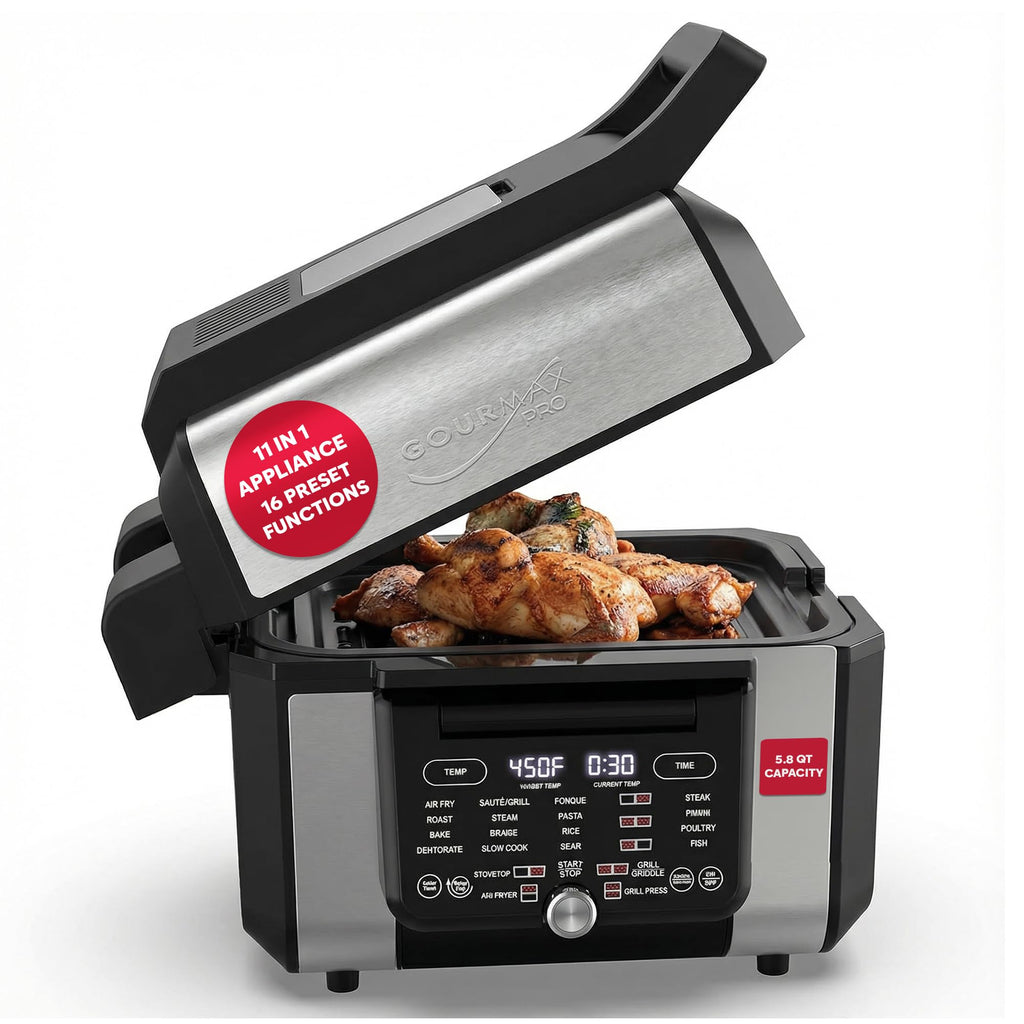 All in One Air Fryer Oven Grill Griddle Cooker with 16 Cooking Presets