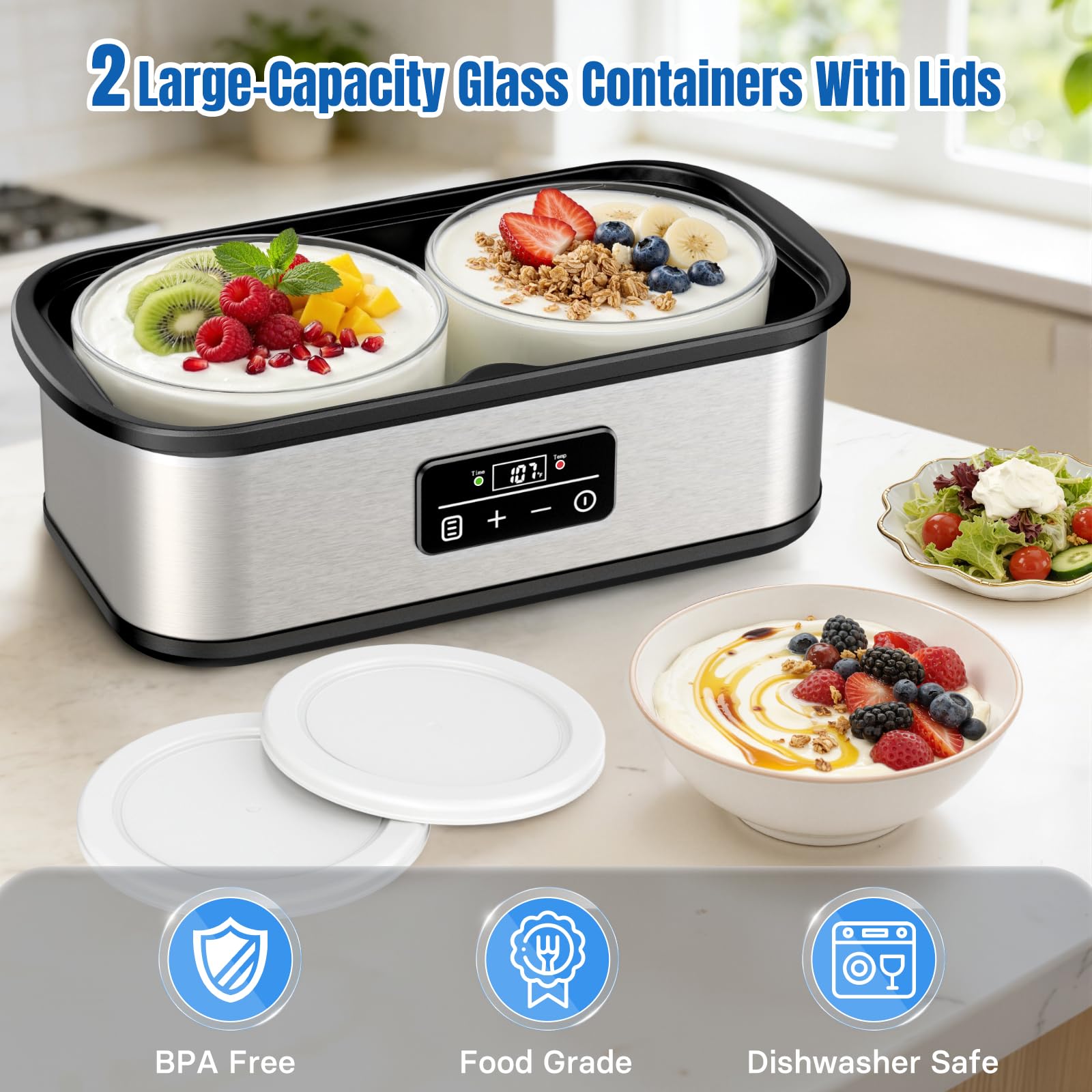 Yogurt Maker with Adjustable Temperature Control