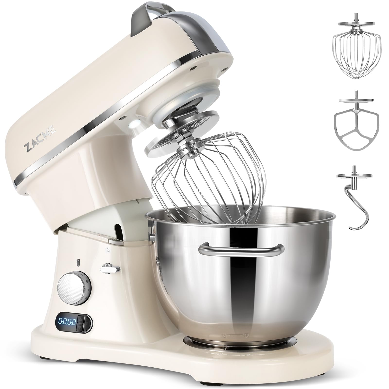 8.4 Quart 800W Commercial Stand Mixer with NSF Certified Metal Body