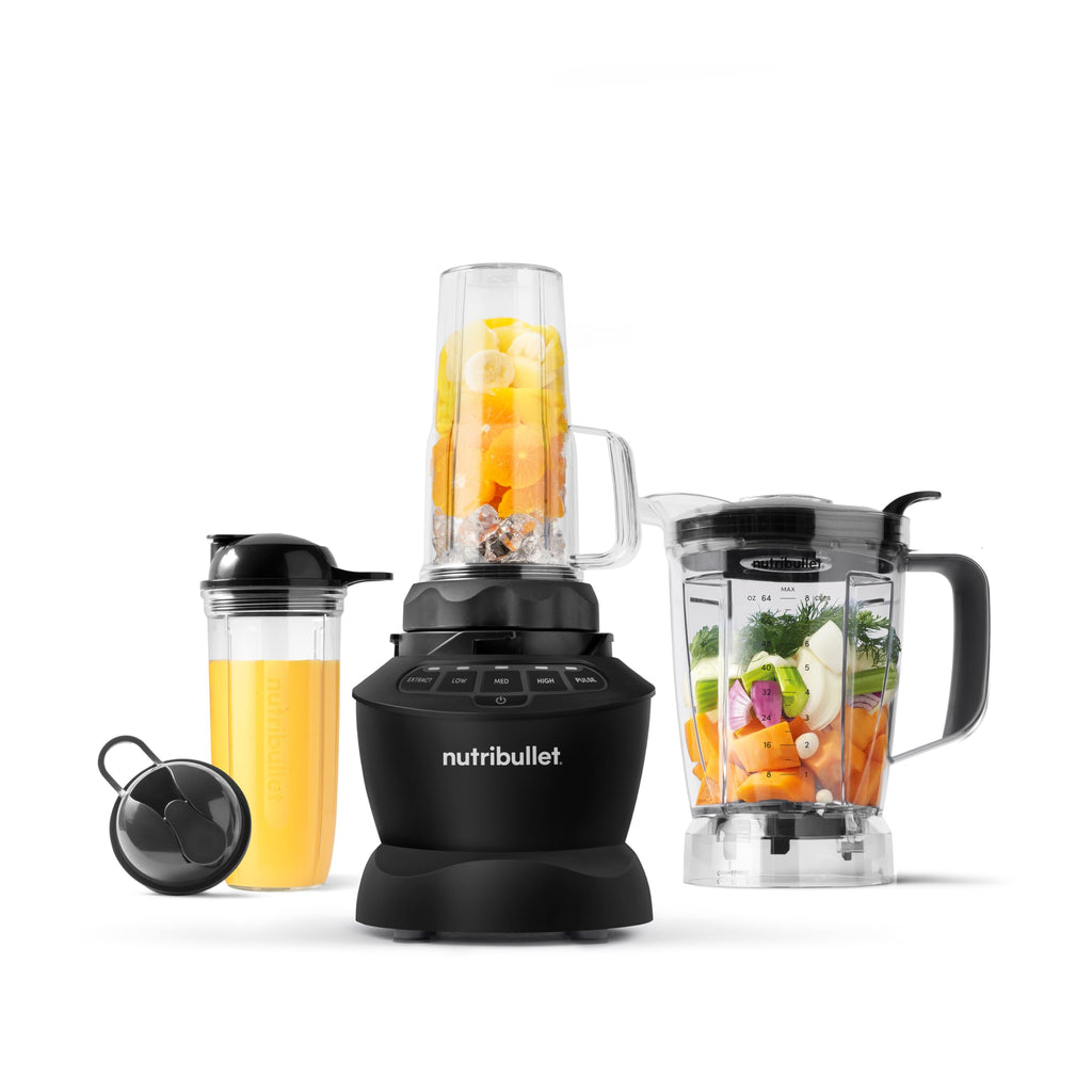 1200 Watt Food Blender Combo with Dishwasher Safe Plastic Pitcher
