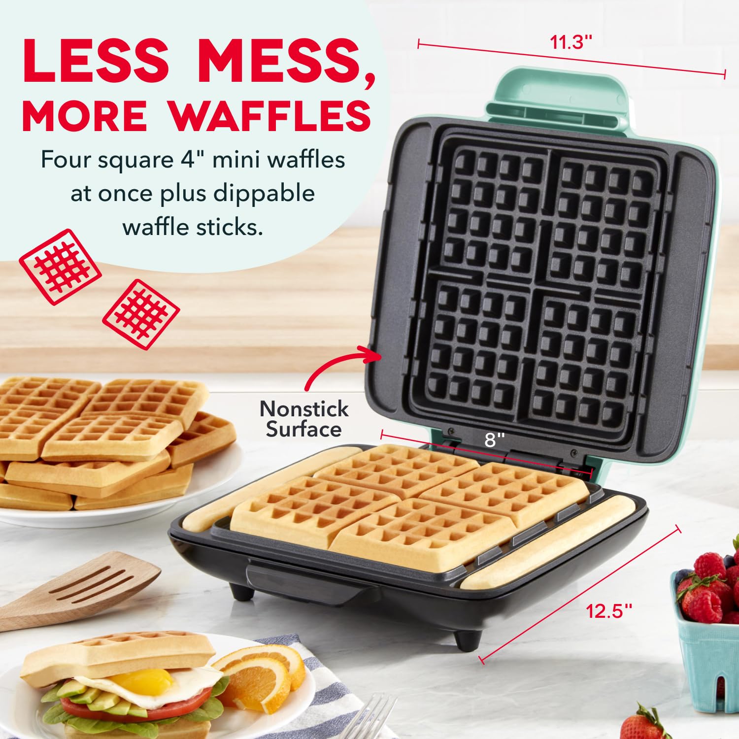 Deluxe No Drip Waffle Maker