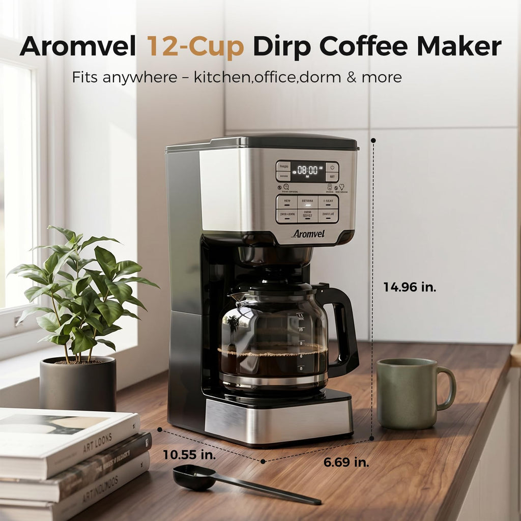 Programmable Drip Coffee Maker with Delay Brew and Keep Warm Function