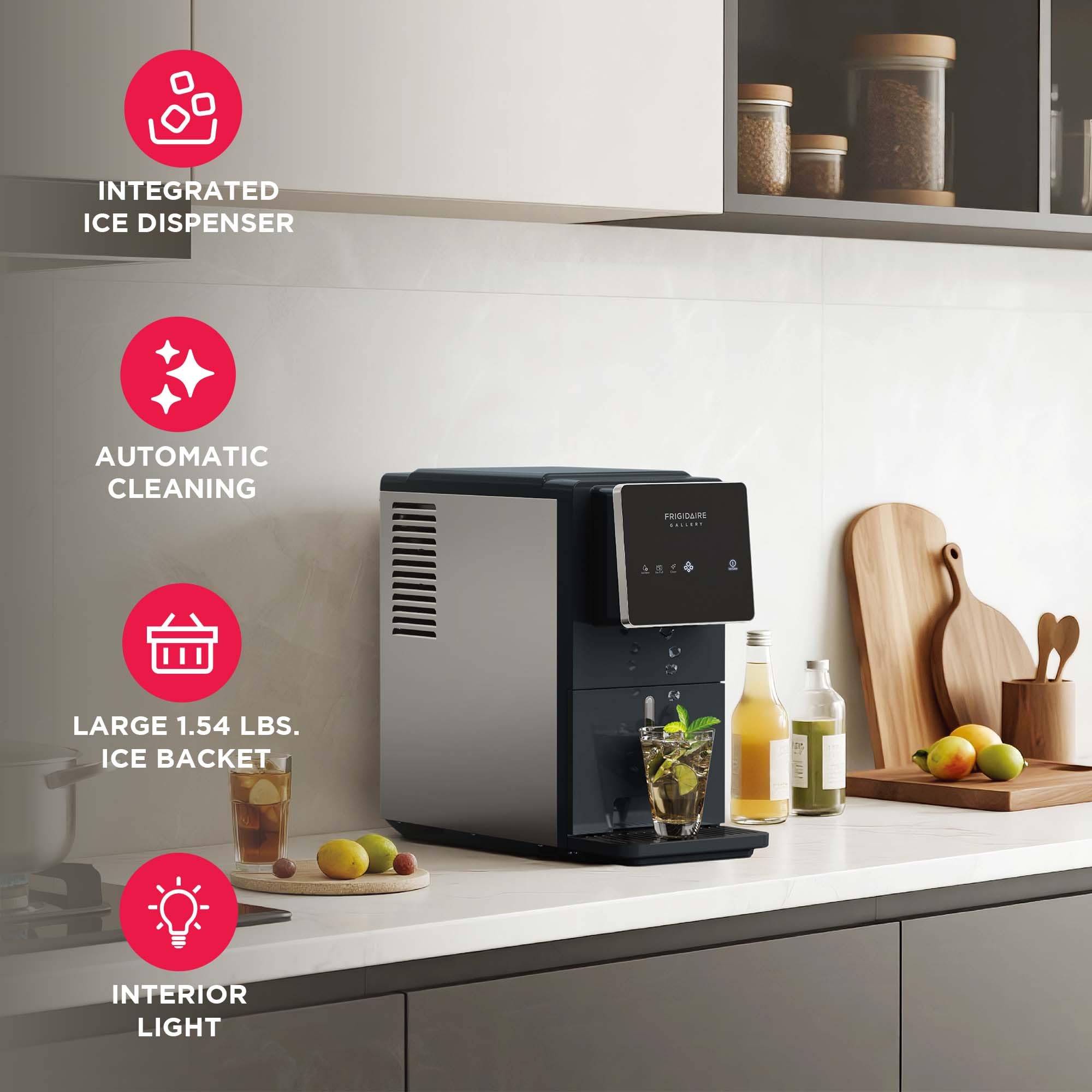 Countertop Touchscreen Chewable Nugget Ice Maker
