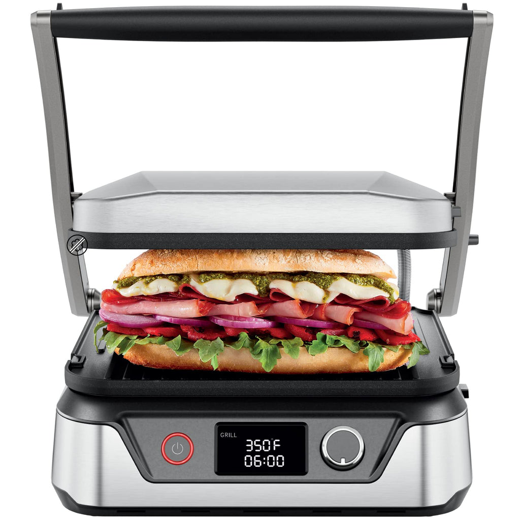 4 Slice Panini Press and Contact Grill with 180 Degree Opening