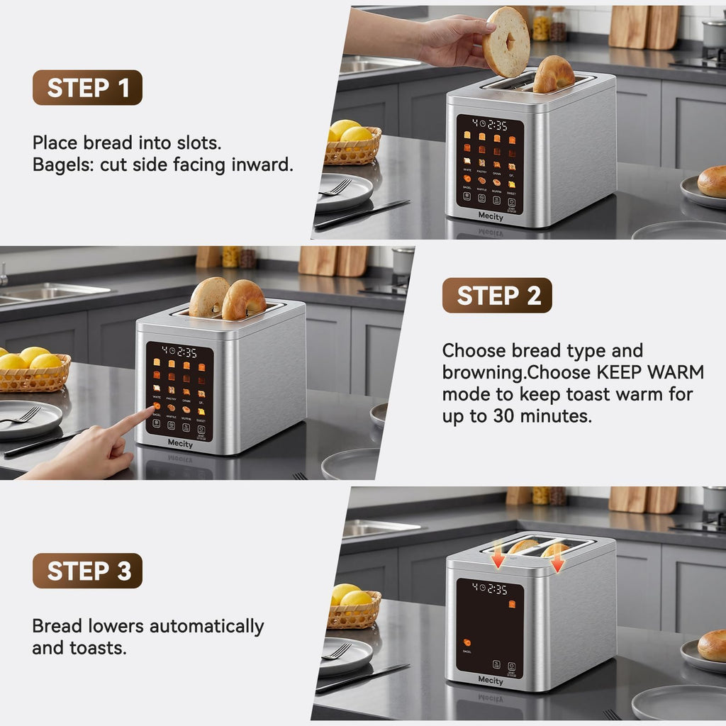 4 Slice Touchscreen Toaster with Dual Control