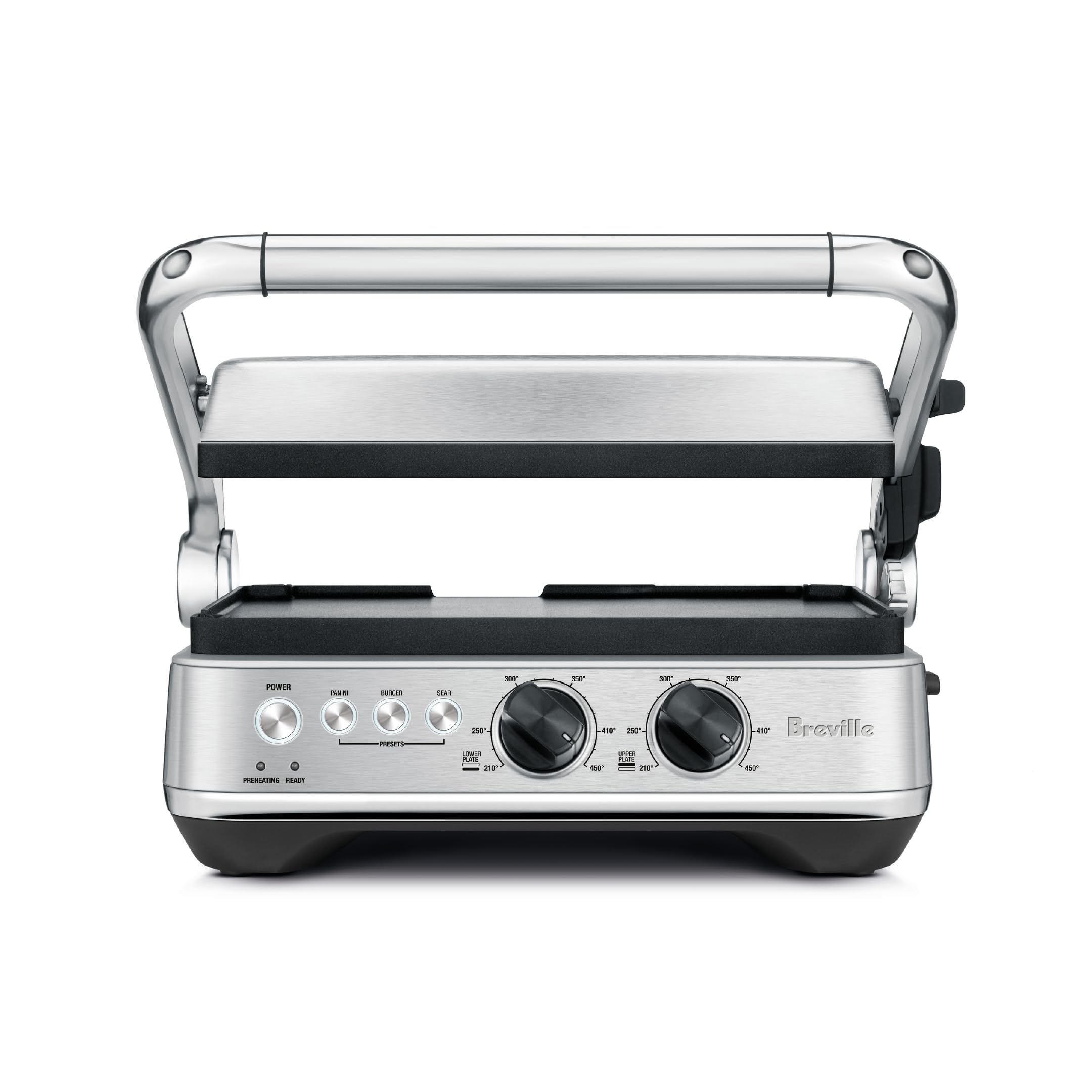 Brushed Stainless Steel Sear and Press Grill