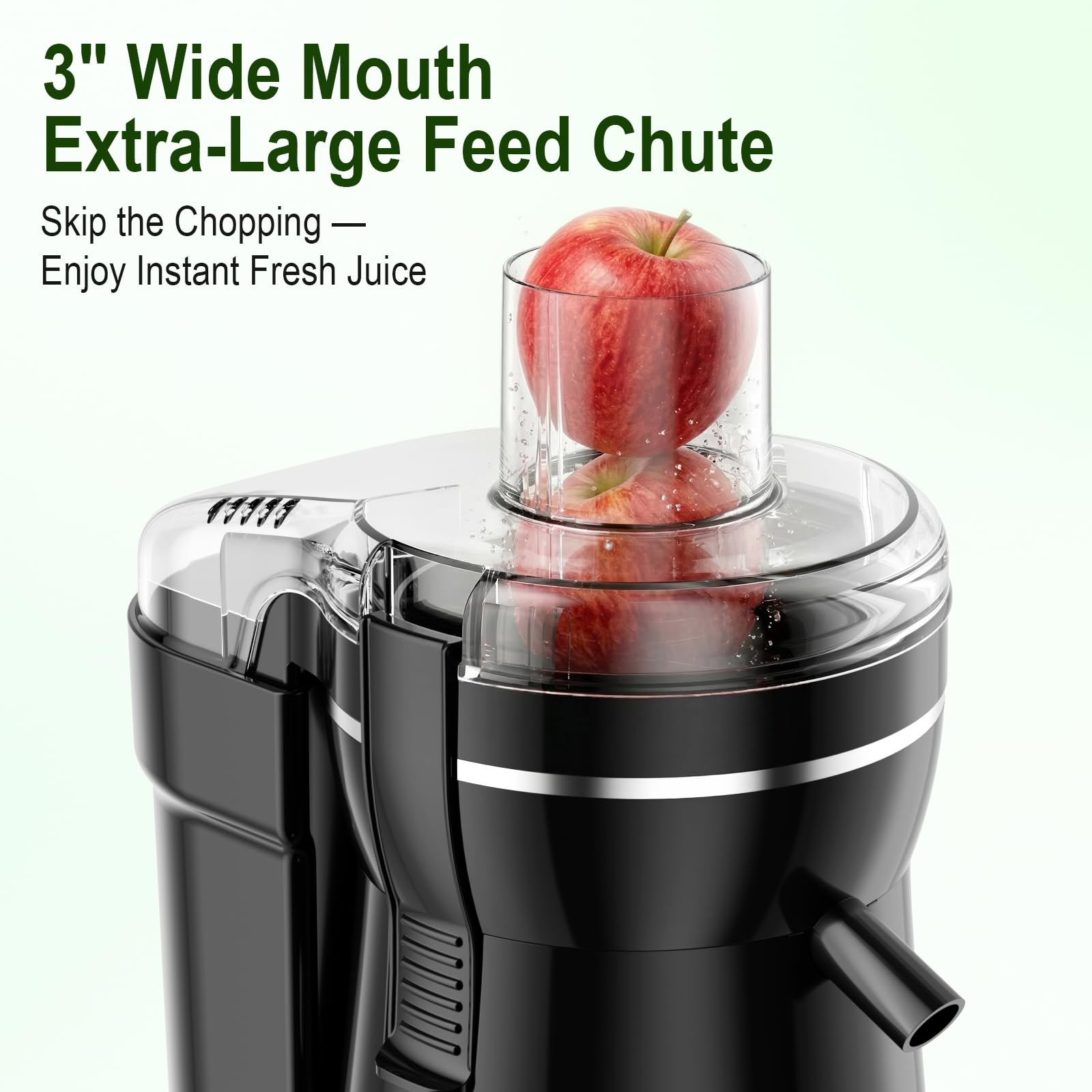 500W Centrifugal Juicer with Three Speeds and Three Inch Feed Chute