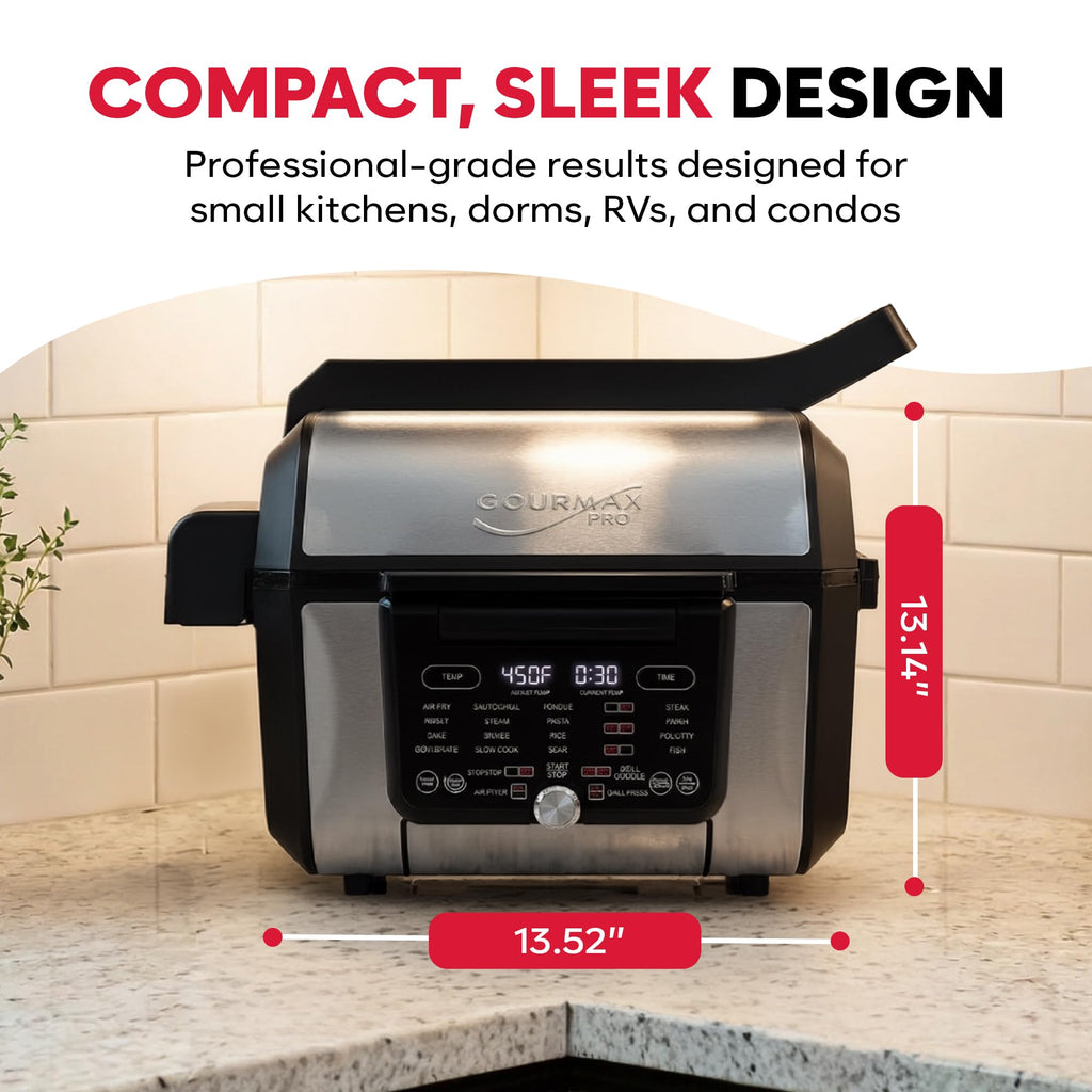 All in One Air Fryer Oven Grill Griddle Cooker with 16 Cooking Presets