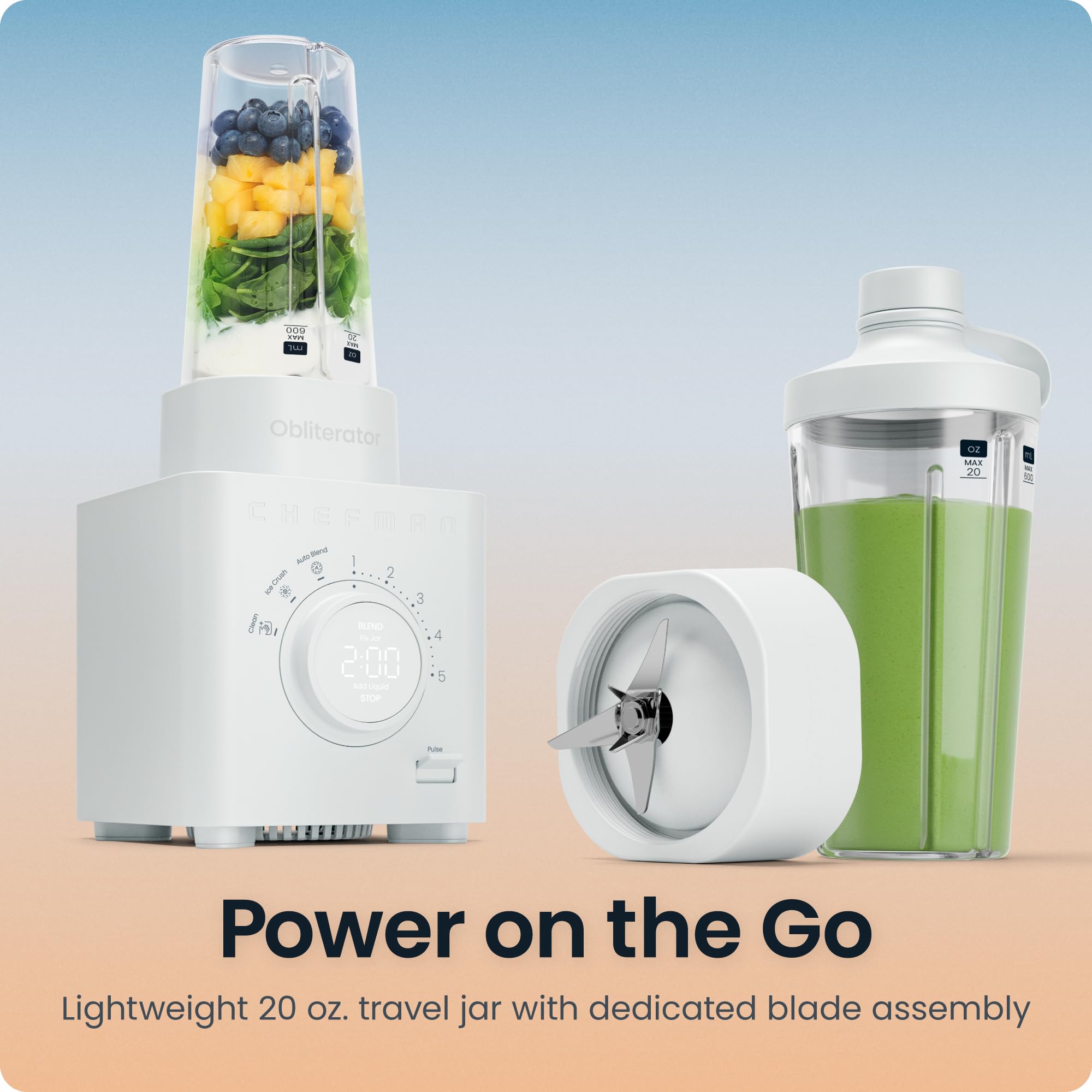 Watt Food Blender Combo with Safe Plastic Pitcher