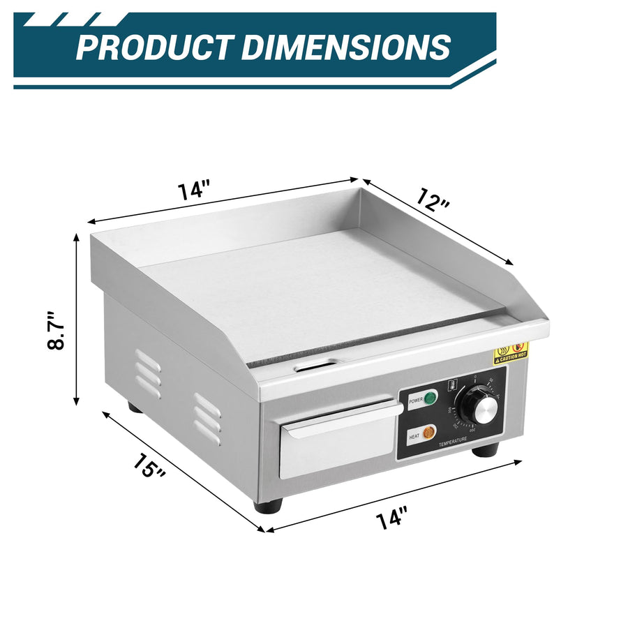 29 Inch 3000W Commercial Stainless Steel Electric Flat Top Griddle