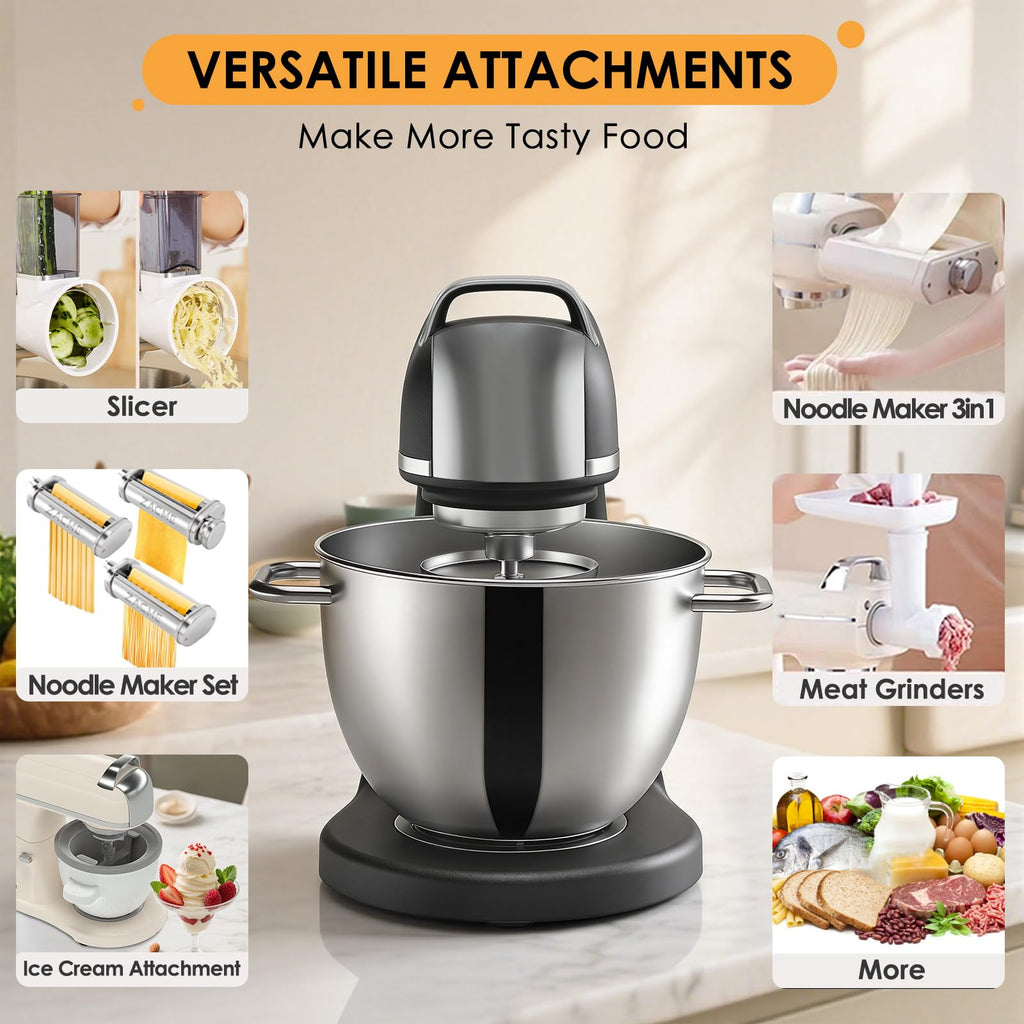 8.4 Quart 800W Commercial Stand Mixer with NSF Certified Metal Body