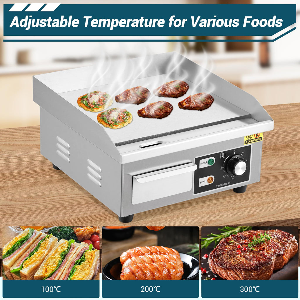 29 Inch 3000W Commercial Stainless Steel Electric Flat Top Griddle