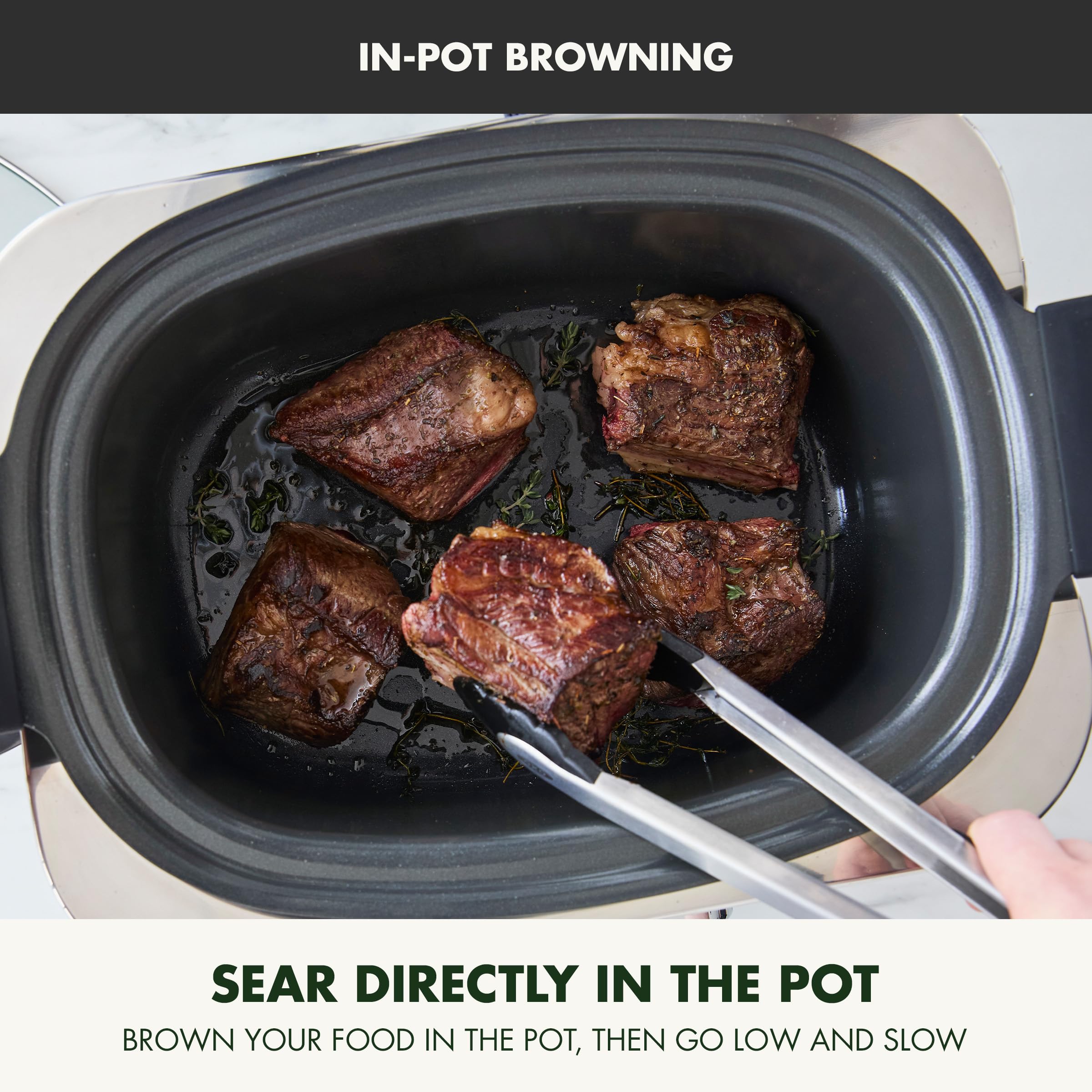 14 in 1 Nonstick 6QT Electric Slow Cooker and Ceramic Multi Cooker