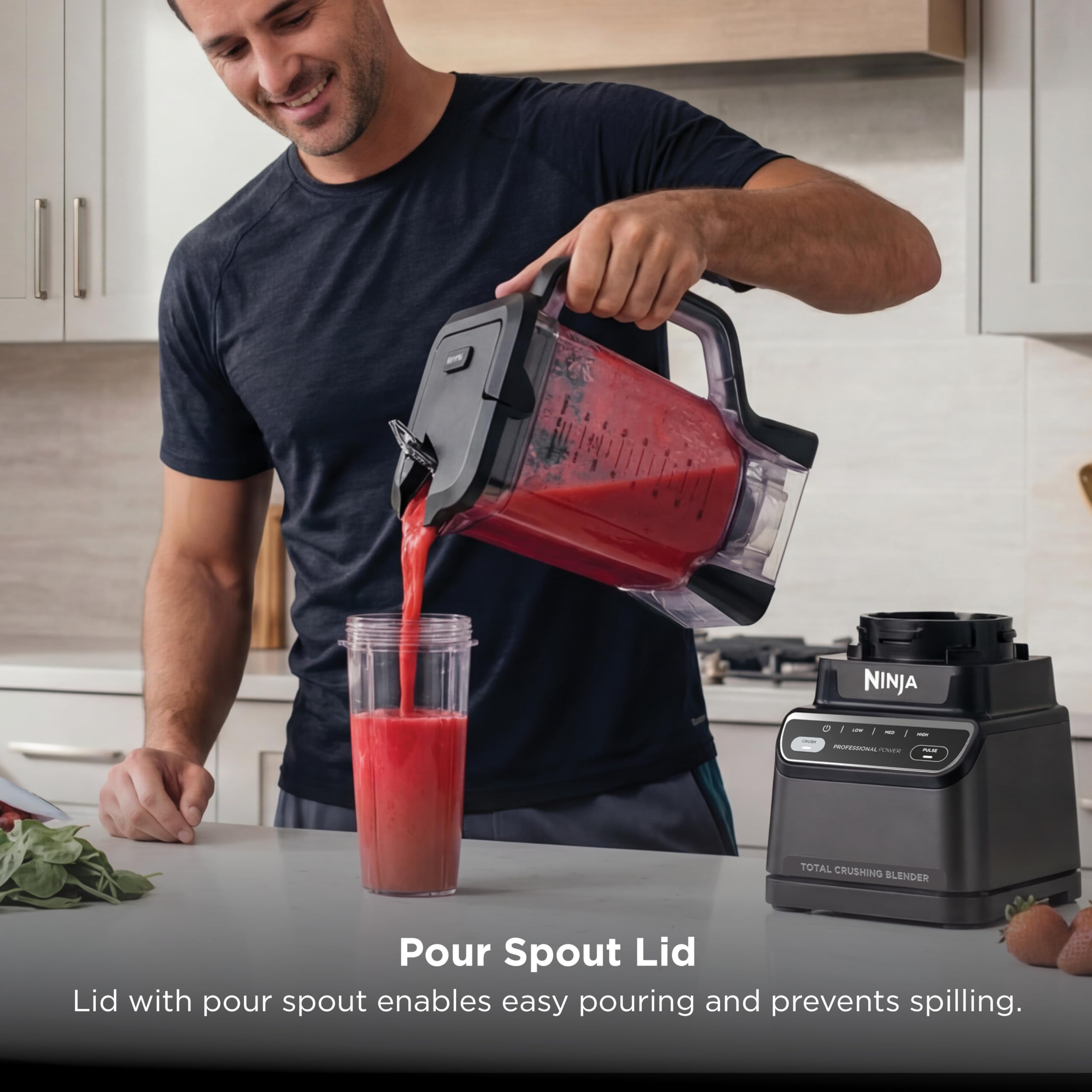 1200 Watt Professional Blender with 72 Ounce Pitcher and Ice Crushing