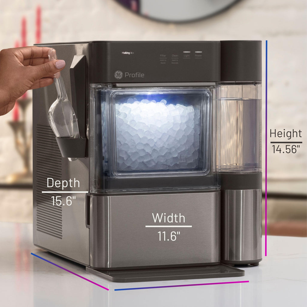 Portable Countertop Nugget Ice Maker with Side Tank 36 Pounds Daily